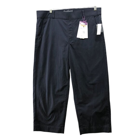 NWT Gloria Vanderbilt High Rise Wide Leg Crop Jean Size 14 Shape Effect Blue - Picture 1 of 13